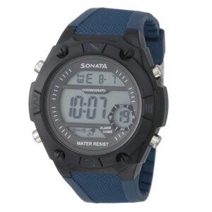 Sonata-77033PP03-Mens-Black-Dial-Black-Plastic-Strap-Watch-Digital-Display