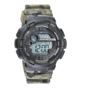 Sonata-77053PP08-Mens-Black-Dial-Green-Plastic-Strap-Watch-Digital-Display