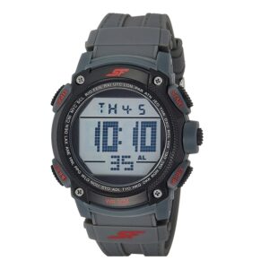 Sonata-77073PP02-Mens-Grey-Dial-Grey-Plastic-Strap-Watch-Black-Case-Digital-Display