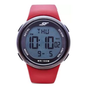 Sonata-77098PP03-Mens-Slash-From-SF-Black-Dial-Red-Rubber-Strap-Watch-Digital-Display