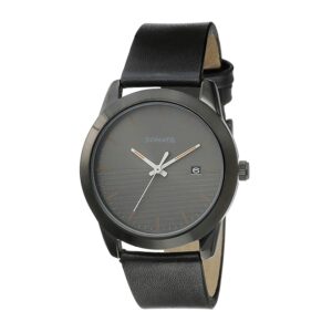 Sonata-7924NL02-Mens-Reloaded-Anthracite-Dial-Black-Leather-Strap-Watch