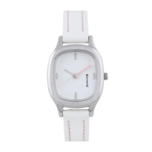 Sonata-8060SL02-WoMens-White-Dial-White-Leather-Strap-Watch