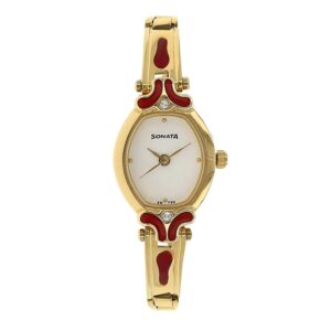 Sonata-8068YM04-WoMens-White-Dial-Golden-Stainless-Steel-Strap-Watch