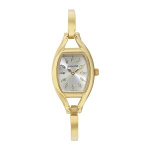 Sonata-8114YM03-WoMens-White-Dial-Golden-Metal-Strap-Watch