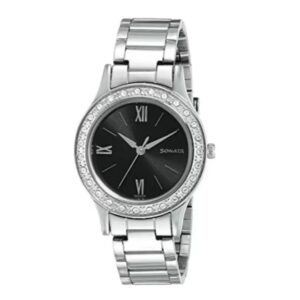 Sonata-8123SM02-WoMens-Stardust-Black-Dial-Silver-Stainless-Steel-Strap-Watch