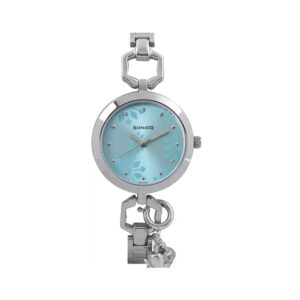 Sonata-8147SM02-WoMens-Charmed-Blue-Dial-Silver-Stainless-Steel-Strap-Watch