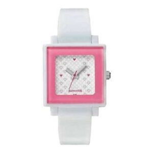 Sonata-8996PP04-WoMens-White-Dial-White-Plastic-Strap-Watch