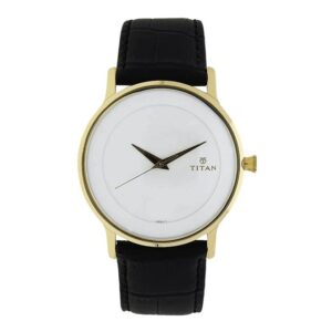 Titan-1672YL01-Men-s-WatchWhite-Dial-Black-Leather-Strap-Watch