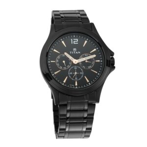 Titan-1698NM01-Men-s-WatchBlack-Dial-Black-Stainless-Steel-Strap-Watch