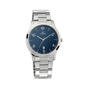 Titan-1770SM03-Men-s-WatchBlue-Dial-Silver-Stainless-Steel-Strap-Watch