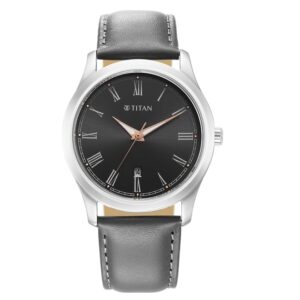 Titan-1823SL06-Black-Dial-Grey-Leather-Strap-Analog-Watch-for-Men