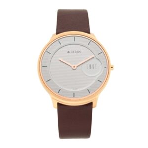 Titan-1843WL01-Men-s-WatchEdge-White-Dial-Brown-Leather-Strap-Watch