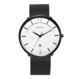 Titan-1849NM01-Mens-Watch-White-Dial-Black-Stainless-Steel-Strap-Watch-