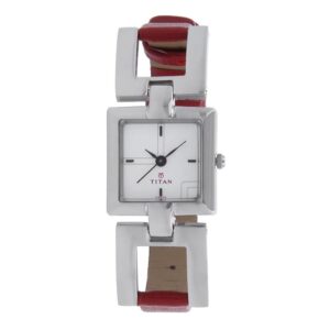 Titan-2484SL01-WoMens-Watch-White-Dial-Red-Leather-Strap-Watch-