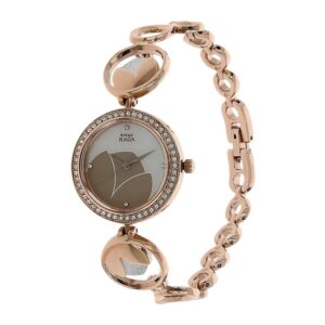 Titan-2539KM01-Womens-Raga-Garden-of-Eden-Watch-with-Pearl-Dial-Rose-Gold-Metal-Band