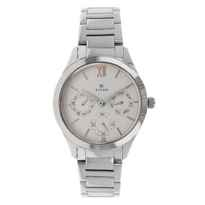 Titan-2570SM03-WoMens-Watch-White-Dial-Silver-Stainless-Steel-Strap-Watch-