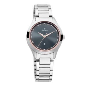Titan-2570SM07-WoMens-Watch-Black-Dial-Silver-Stainless-Steel-Strap-Watch-