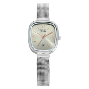 Titan-2610SM01-WoMens-Watch-Raga-Silver-Dial-Silver-Stainless-Steel-Strap-Watch-