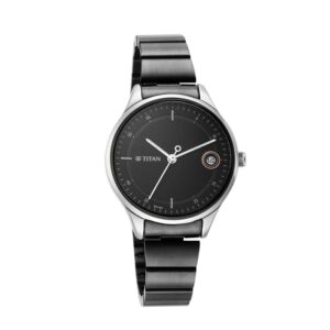 Titan-2649KM01-WoMens-Watch-Black-Dial-Black-Stainless-Steel-Strap-Watch-