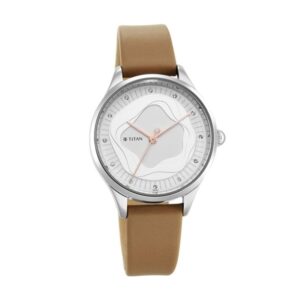 Titan-2649SL02-WoMens-Watch-White-Dial-Brown-Leather-Strap-Watch-
