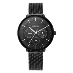 Titan-2651NM02-WoMens-Watch-Black-Dial-Black-Stainless-Steel-Strap-Watch-