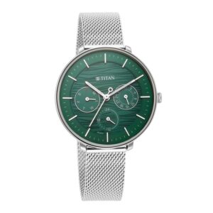 Titan-2651SM02-WoMens-Watch-Green-Dial-Silver-Stainless-Steel-Strap-Watch-