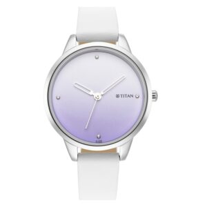 Titan-2664SL03-WoMens-Watch-Blue-Dial-White-Leather-Strap-Watch-