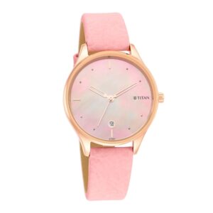 Titan-2670WL02-WoMens-Watch-Pink-Dial-Pink-Leather-Strap-Watch-