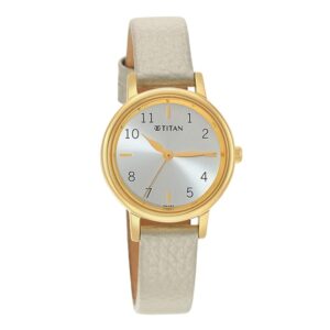 Titan-2678YL01-WoMens-Watch-Silver-Dial-Grey-Leather-Strap-Watch-