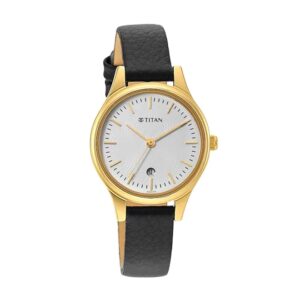 Titan-2679YL01-WoMens-Watch-White-Dial-Black-Leather-Strap-Watch-