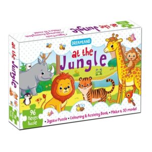 Dreamland-at-The-Jungle-Jigsaw-Puzzle-for-Kids-96-Pcs-with-Colouring-Activity-Book-and-3D-Model