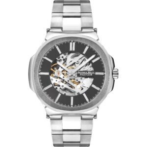 Beverly Hills Polo Club Men's Automatic watch, Black Dial, Stainless Steel Metal Strap Wrist Watch, BP3347X.360