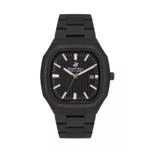 Beverly Hills Polo Club Men's Watch, Analog, Black Dial, Black Stainless Steel Strap, BP3547X.650