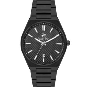 Beverly Hills Polo Club Men's watch, Black Dial, Black Stainless Steel Strap, Wrist Watch,BP3503X.650