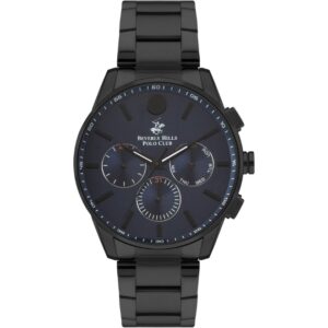 Beverly Hills Polo Club Men's watch, Black Dial,Black Stainless Steel Strap, Wrist Watch,BP3396X.650