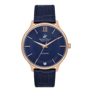 Beverly Hills Polo Club Men's watch, Blue Dial, Blue Leather Strap, Wrist Watch,BP3310X.499