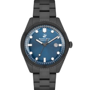 Beverly Hills Polo Club Men's watch, Blue Dial, Grey Stainless Steel Strap, Wrist Watch,BP3407X.090