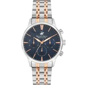 Beverly Hills Polo Club Men's watch, Blue Dial, Stainless Steel Strap Wrist Watch, BP3367X.590