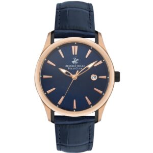 Beverly Hills Polo Club Men's watch,Blue Dial, Blue Leather Strap, Wrist Watch,BP3410X.999