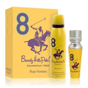 Beverly Hills Polo Club Sport 8 Eau De Toilette + Deodorant Gift Set For Women, BHPC5030GSWF8