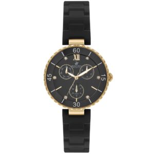 Beverly Hills Polo Club Women's Analog Watch, Black Dial & Black Stainless Steel Strap, BP3364X.151