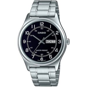 Casio Men's Watch Analog, Black Dial Black Stainless Steel Strap, MTP-V006D-1B2UD