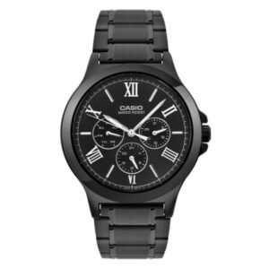 Casio Men's Watch, Black Dial Black Stainless Steel Strap, MTP-V300B-1AUDF