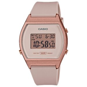 Casio Unisex Watch Digital, Pink Dial Pink Resin Strap, LW-204-4ADF