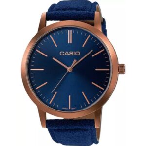 Casio, Women's Watch Analog, Blue Dial Blue Leather Band, LTP-E118RL-2ADF