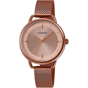 Casio, Women's Watch Analog, Rose Gold Dial Rose Gold Stainless Steel Band, LTP-E413MR-9ADF