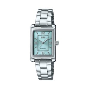 Casio Women's Watch Analog Tiffany Blue Dial with Silver Stainless Steel Band, LTP-1234DD-2ADF