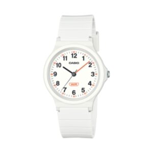 Casio Women's Watch Analog White Dial With White Resin Strap, LQ-24B-7BDF