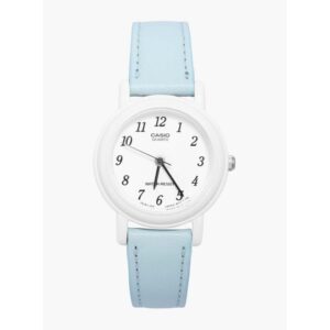 Casio, Women's Watch Analog,White Dial Blue Resin Band, LQ-139L-2BDF