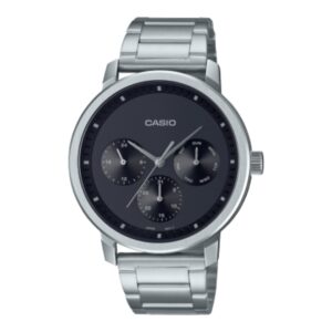 Casio,Men's Watch Analog, Black Dial Silver Stainless Steel Band, MTP-B305D-1EVDF